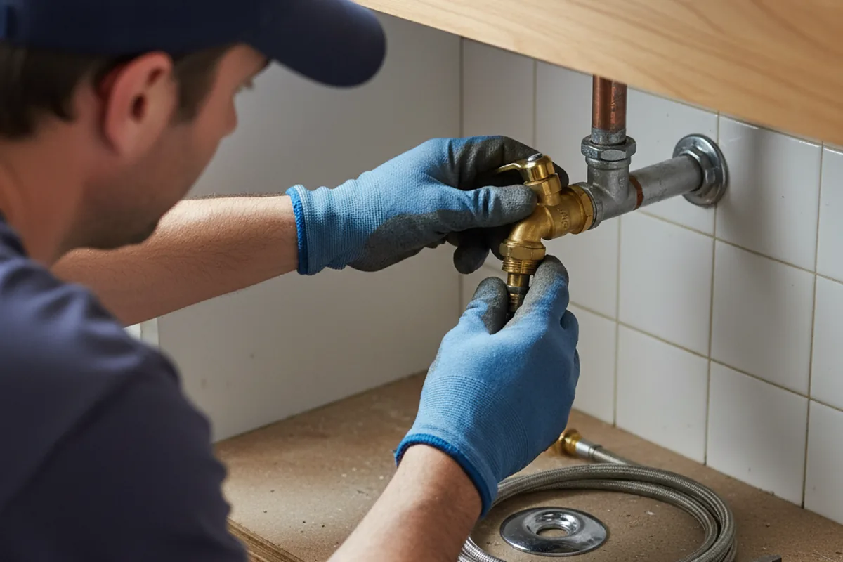 Shutoff valve and fitting work during Emergency Plumbing in Ladd